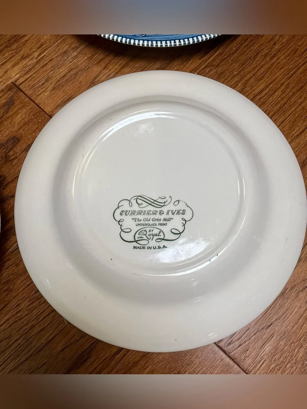 Vintage Currier & Ives Royal China Dinner Plate Old Grist Mill